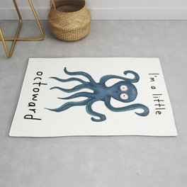 I'm a little octoward funny octopus illustration Area & Throw Rug