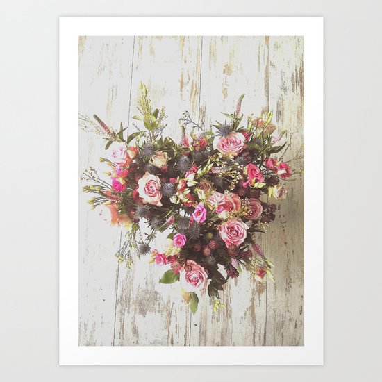 Heart of Flowers Art Print