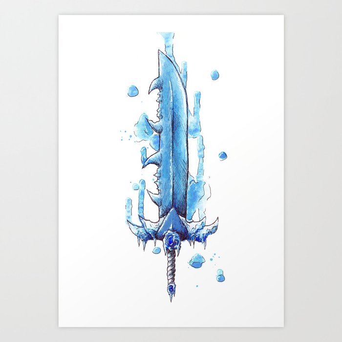 Frostbrand Sword Art Print