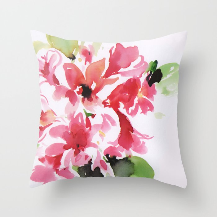 watercolor floral 2 Throw Pillow