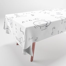Back to School Math Seamless Pattern Tablecloth