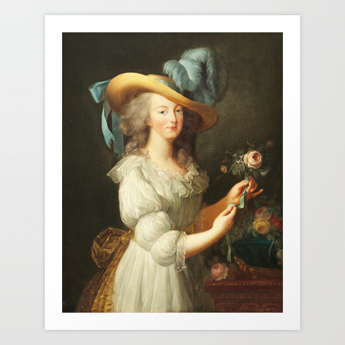 Vintage Marie Antoinette Oil Painting Art Print