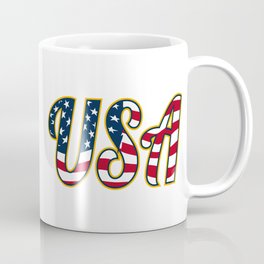USA Patriotic Red White and Blue Stars and Stripes Coffee Mug