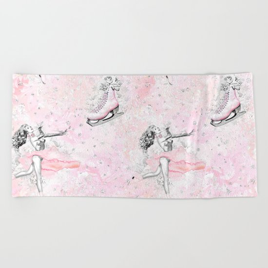 Figure Skating #2 Beach Towel