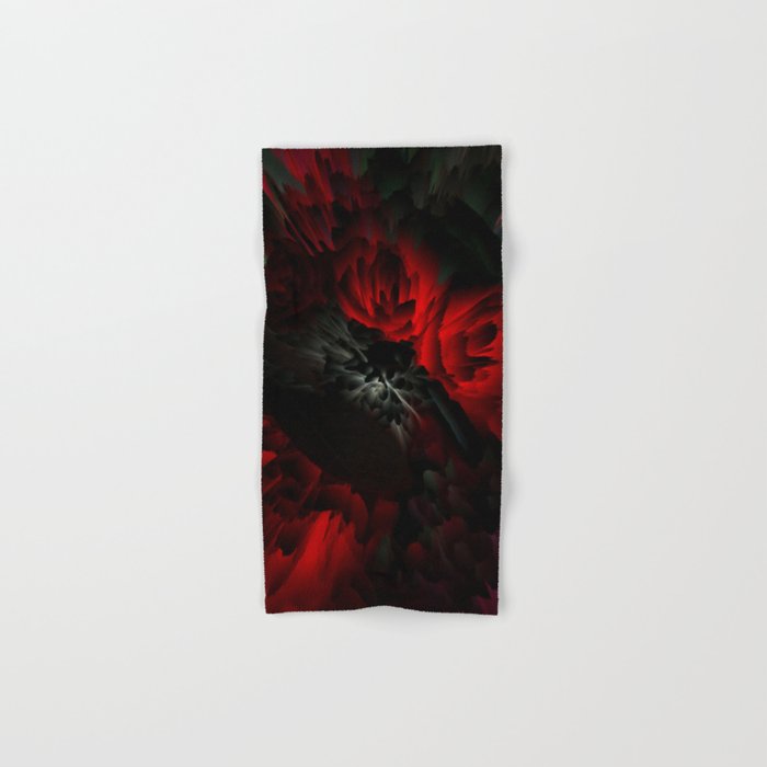 black and red rose Hand & Bath Towel
