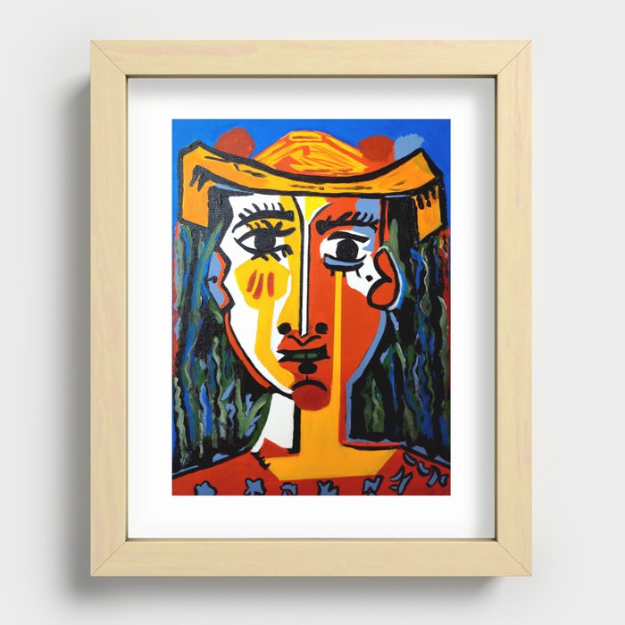 INDIAN           PICASSO BY NORA Recessed Framed Print