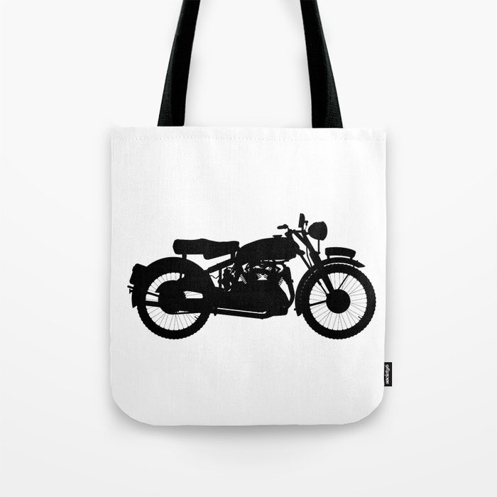 Motor Cycle Silhouette Tote Bag