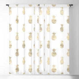 Gold Pineapples Blackout Curtain