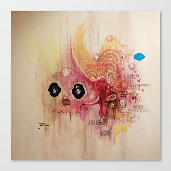Outerspace Rock`n´Roll Unicorn Canvas Print
