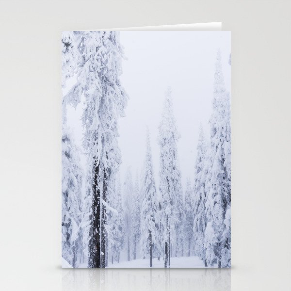 snowy trees Stationery Cards