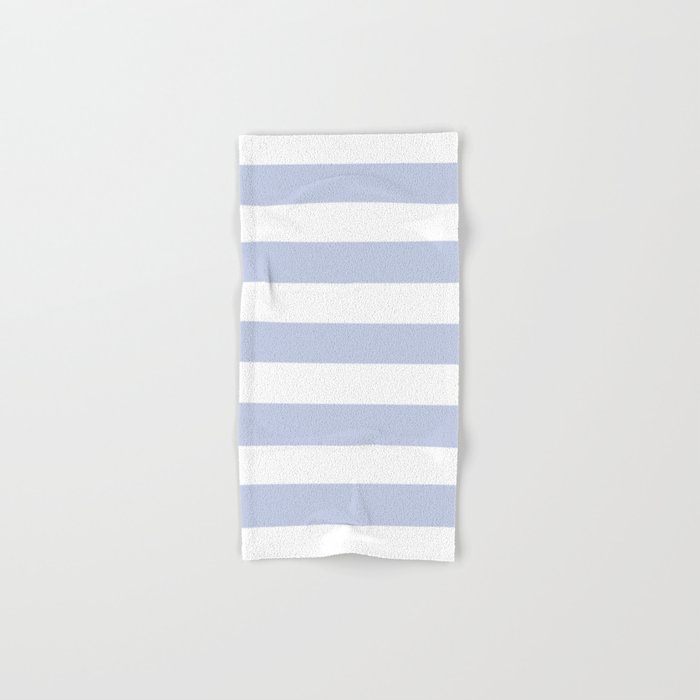 Periwinkle (Crayola) - solid color - white stripes pattern Hand & Bath Towel
