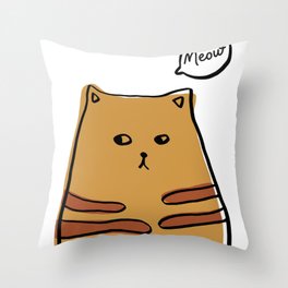 Meow! Throw Pillow