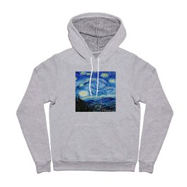 The Starry Night - La Nuit étoilée oil-on-canvas post-impressionist landscape masterpiece painting in original blue and yellow by Vincent van Gogh Hoody