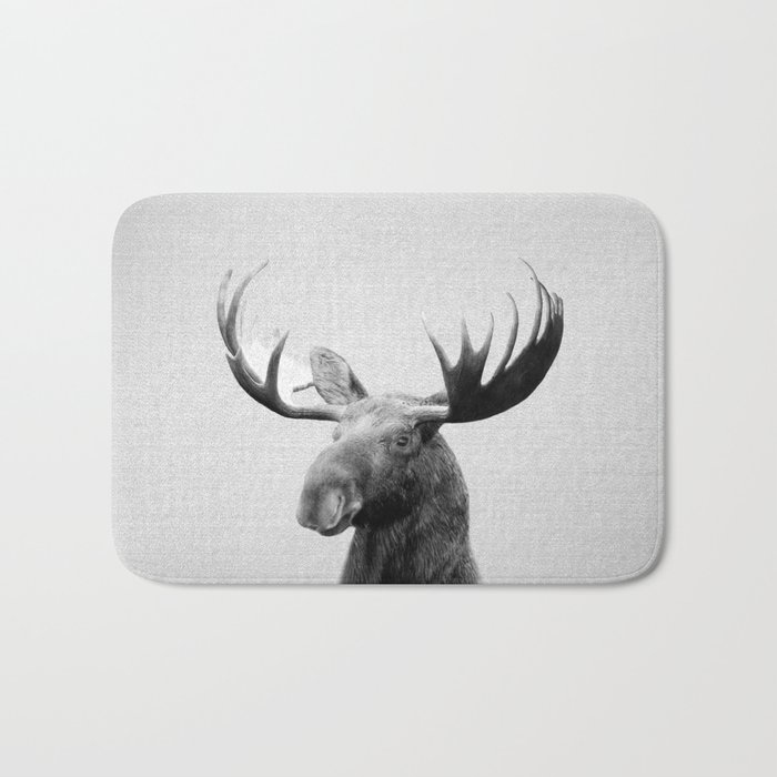 Moose - Black & White Bath Mat