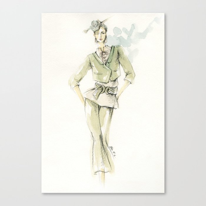 Fashion Illust-original design Canvas Print
