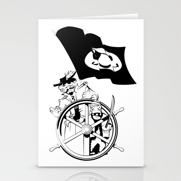 Cap'n at the helm Stationery Cards
