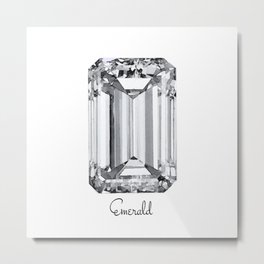 Emerald Metal Print | Gems, Emerald, Gem, Fashion, Fashionillustration, Diamond, Painting, Whitediamond, Popular, Diamonds 