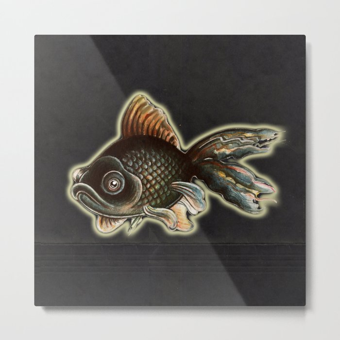 Black moor fish Metal Print