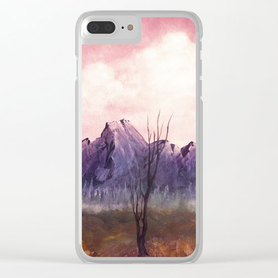 Over The Mountains II Clear iPhone Case