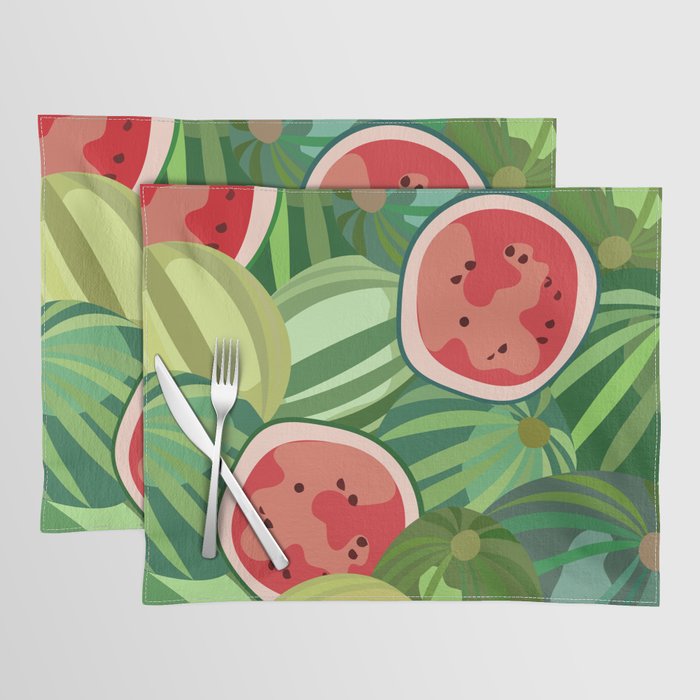 Watermelon - Colorful Summer Vibe Fruity Art Design III Placemat