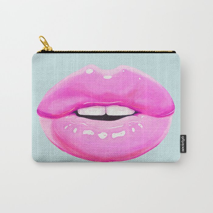 Fashion pink lips Carry-All Pouch