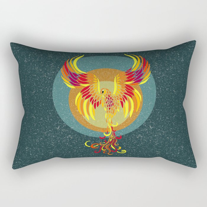 Fire Phoenix Rectangular Pillow