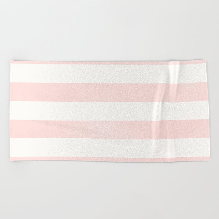 Blush Pink Coral Cabana Stripe Line Bold Stripes Lines Drawing Beach Towel