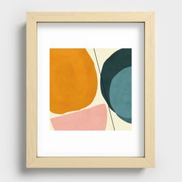 shapes geometric minimal painting abstract Recessed Framed Print