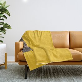 Bear - Yellow Throw Blanket