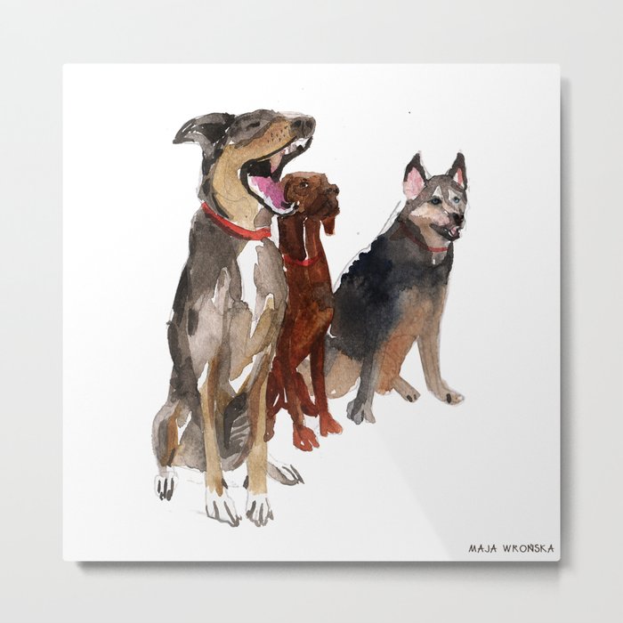watercolor dog vol2 Pointer, Coonhound, Alaskan Metal Print