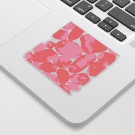 Pink/Coral Stones Square Sticker