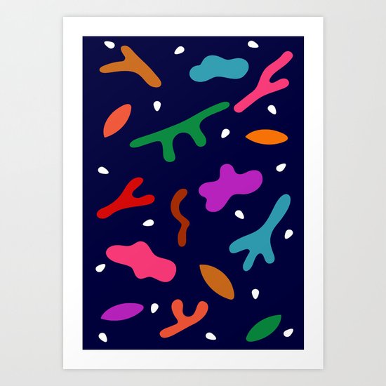Frangipani tree, Clouds and Rain Art Print