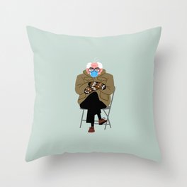 Bernie's Mittens Throw Pillow