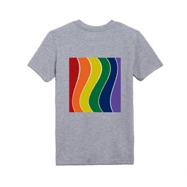 Curving Rainbow Kids T Shirt