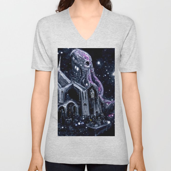 The Church of Cosmic Horror V Neck T Shirt