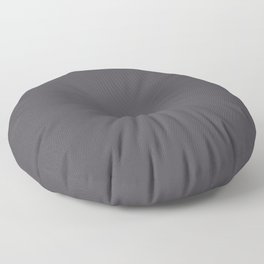 Dark Gray Solid Color Pairs Pantone Blackened Pearl 19-3917 TCX Shades of Gray Hues Floor Pillow