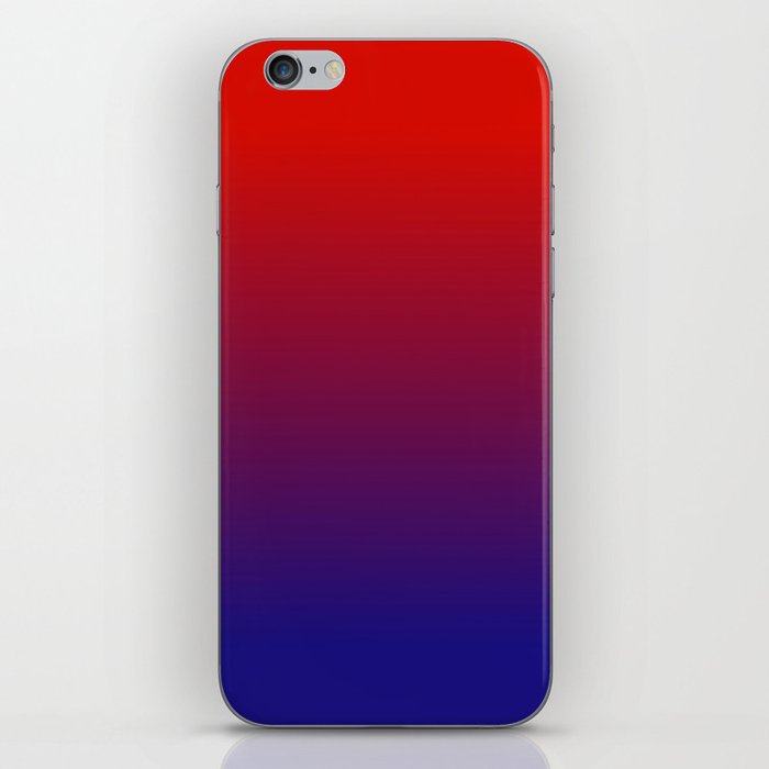 DARK RED & NAVY BLUE COLOR GRADIENT iPhone Skin