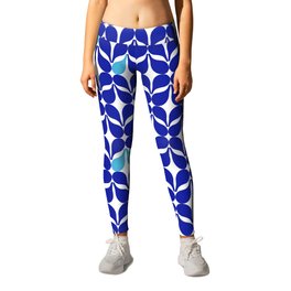 Geometric Acrylic Pattern - Cobalt Blue Leggings