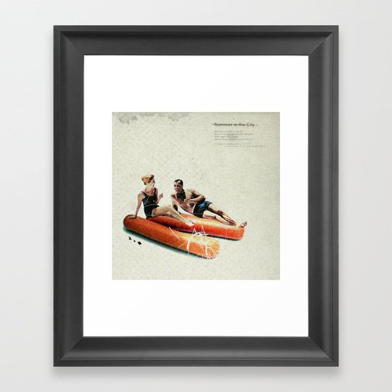 Summer in the City | Collage Framed Art Print