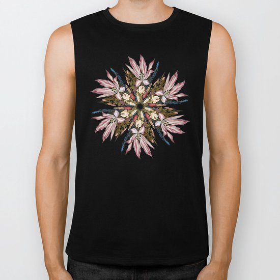 Flemish Floral Mandala Biker Tank