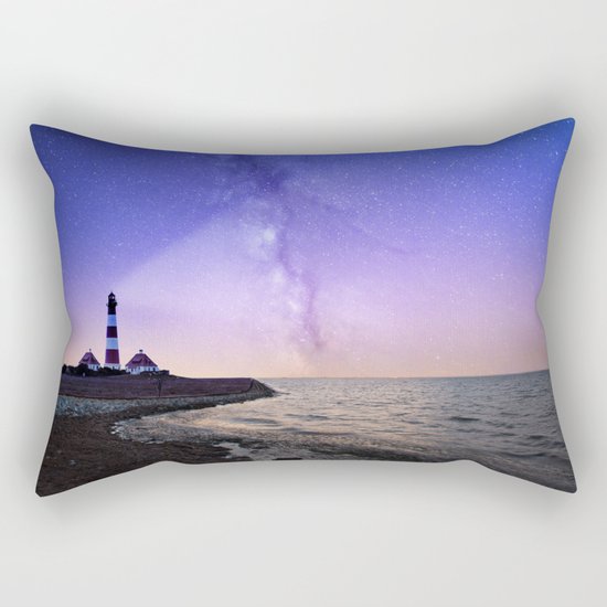 Lighthouse under the stars #photography Rectangular Pillow