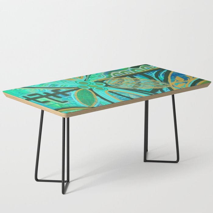Abstract Palm Tree painting Coffee Table