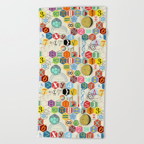 Math in color Beach Towel