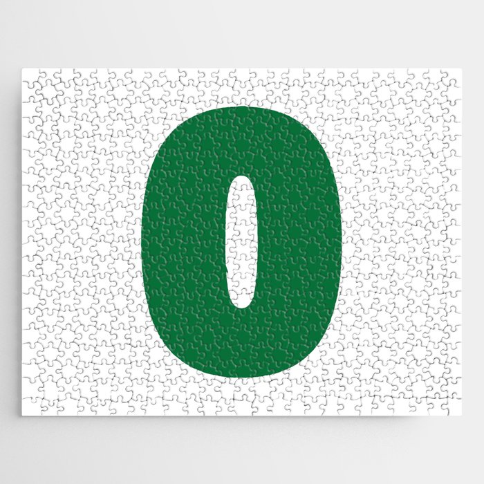 0 (Olive & White Number) Jigsaw Puzzle