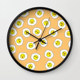 Sunny Side Up Pattern - Topaz Wall Clock