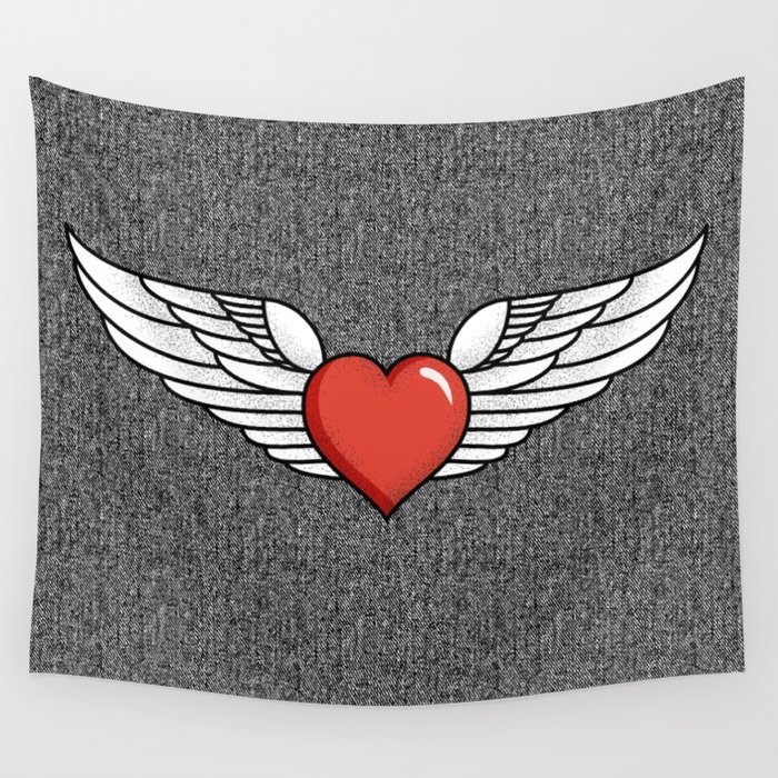 Winged Heart Wall Tapestry