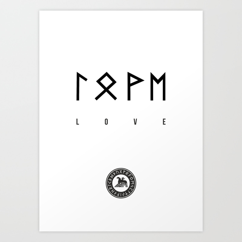 Viking Runes Art Print By Ragerabbit Society6