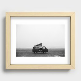 Pacific City Fog Recessed Framed Print