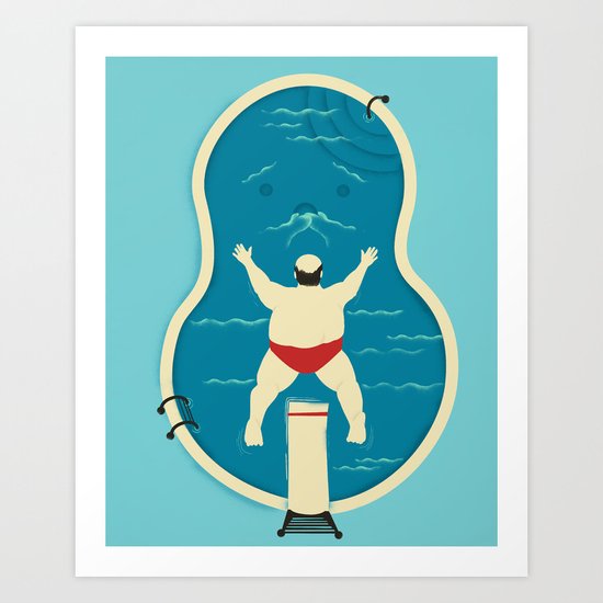 Bellyflop Victim Art Print