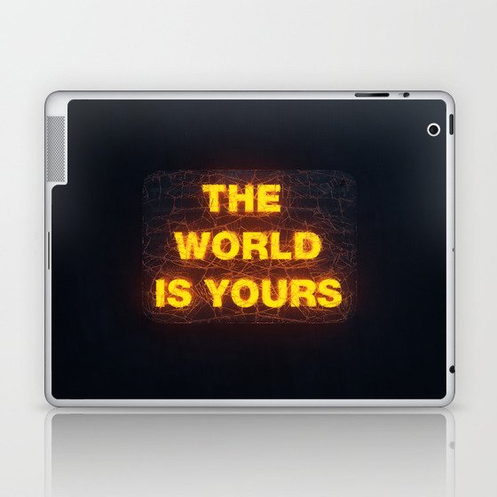 The World Is Yours Neon Laptop & iPad Skin